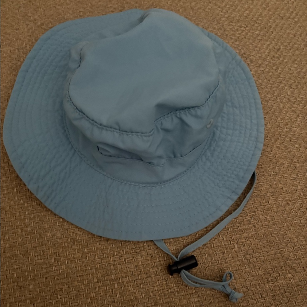 La Scala Sun Hat Child Toddler Baby Blue Adjustable Chin Strap 48 cm